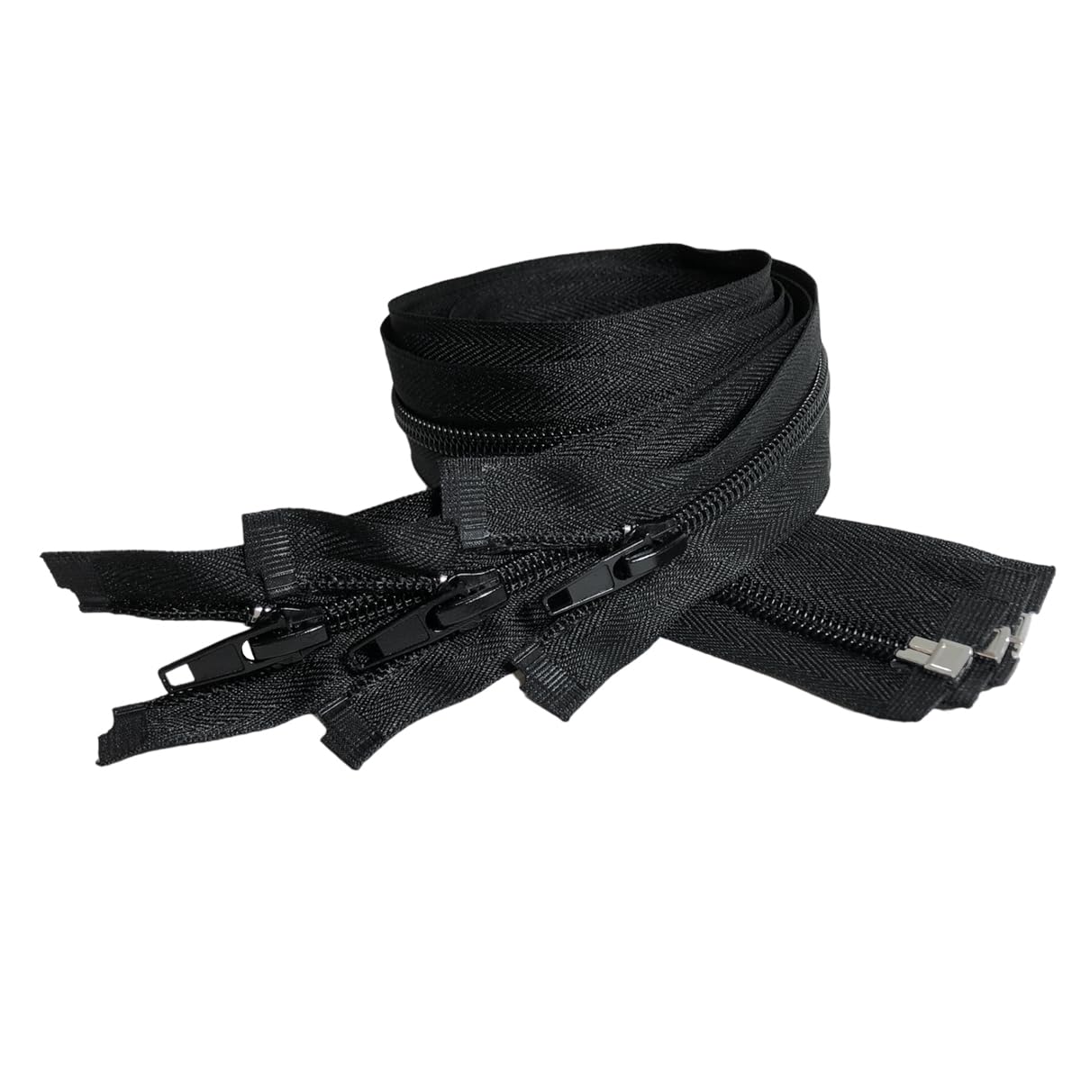 JYC CREATIVE Pack of 3 Open Nylon Zippers No. 5, Available in 16 Colors and 14 Measurements