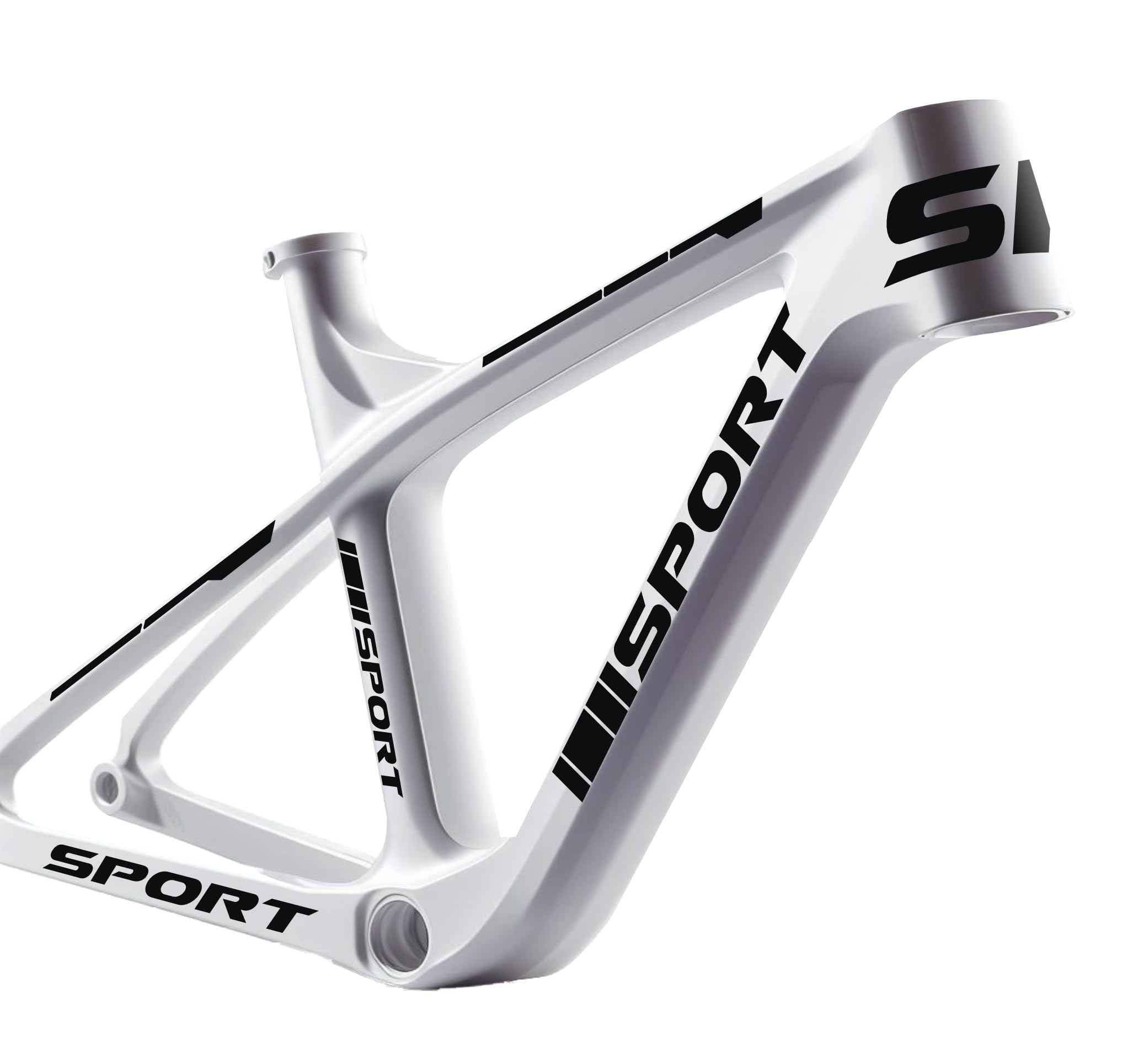 Set 15 Adesivi Stickers Decal Telaio Bici Bicicletta adesivi telaio MTB Universale Protezione COD. B0169 (NERO LUCIDO)