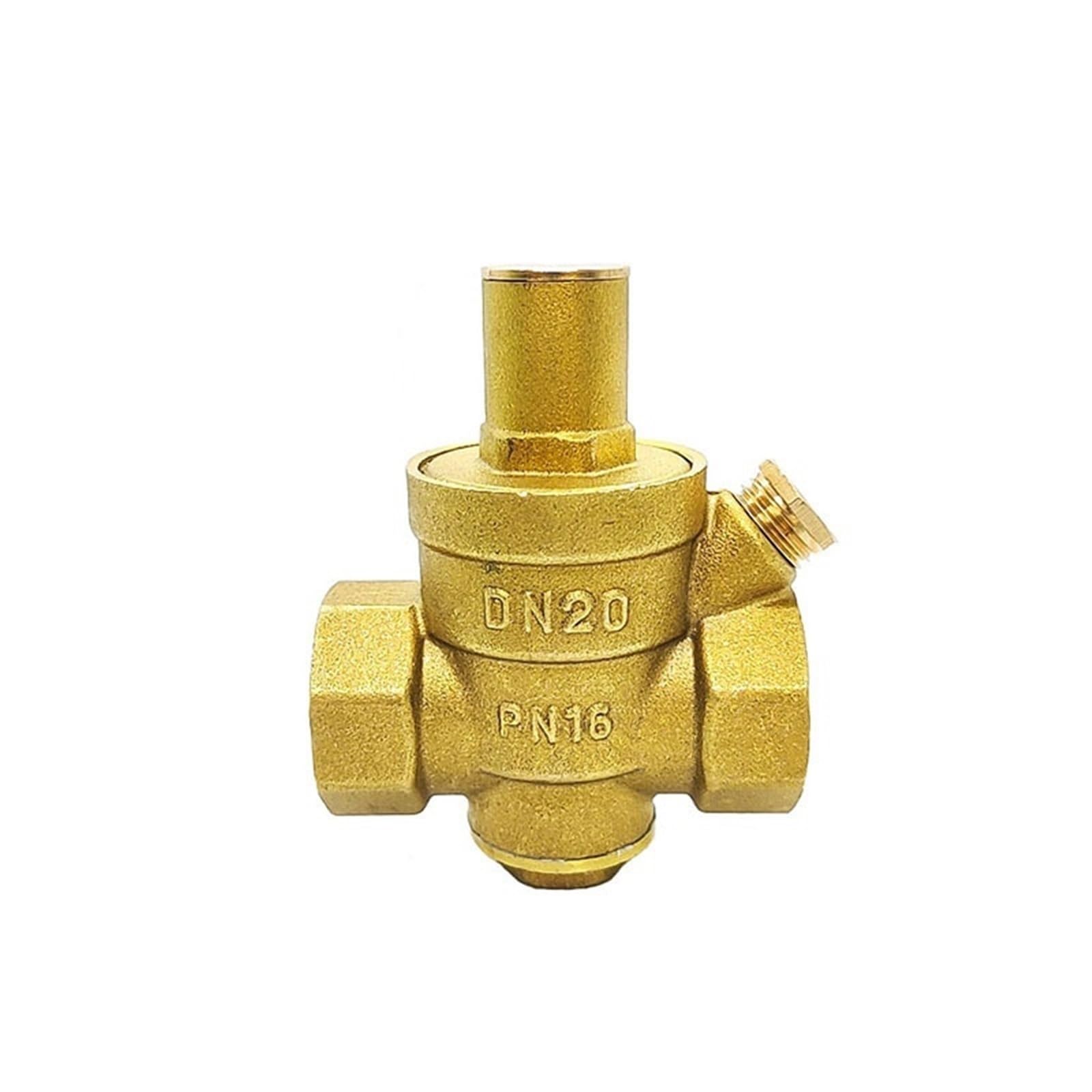 Regulador De Presion Agua Válvula reductora de presión agua latón, regulador DN15/DN20/DN25/DN32, medidor válvula alivio ajustable, 1/2 ", 3/4", 1, 2" para Residencias(2",Valve with Gauge)