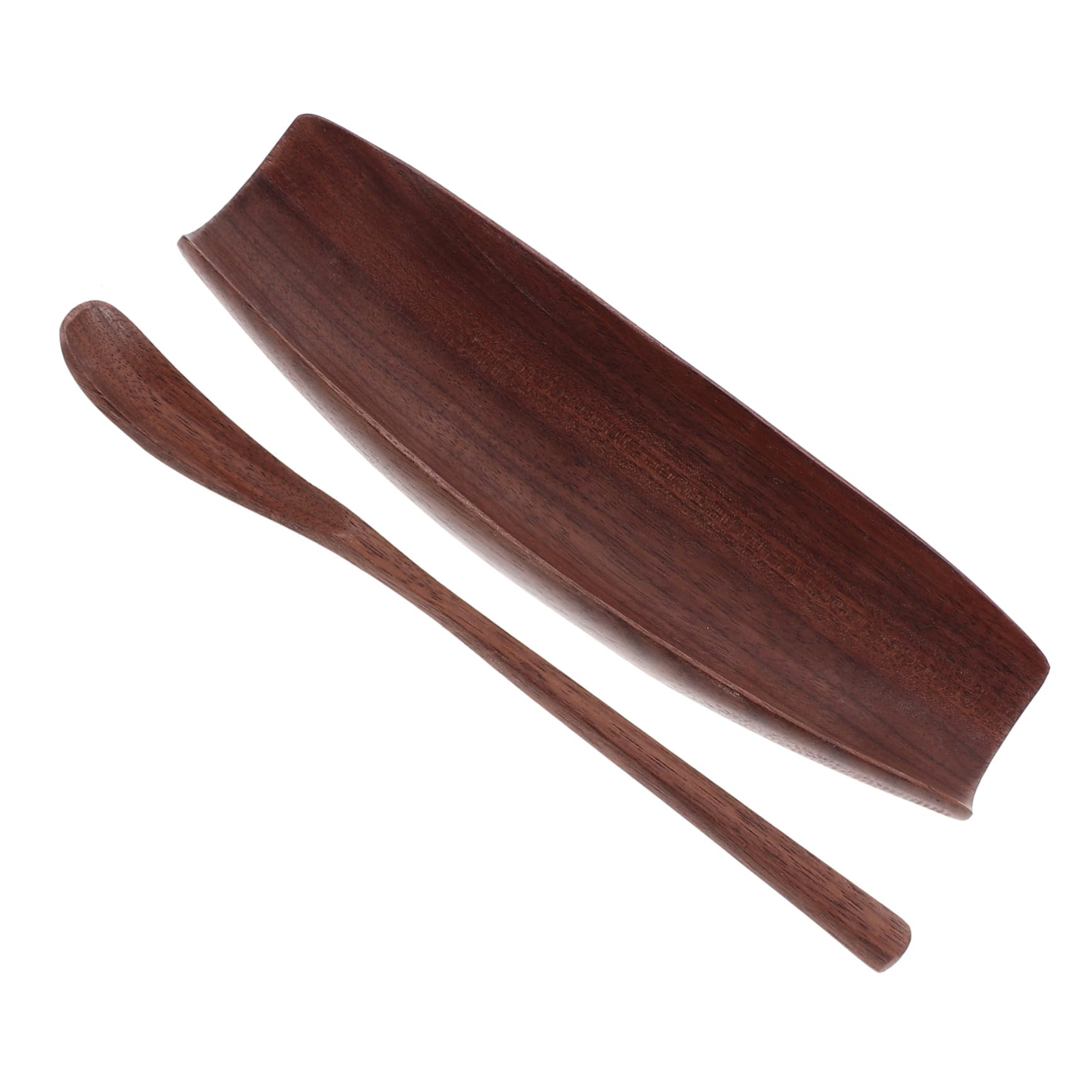 Amosfun 1Set Wooden Tea Scoop Set Elegant Nonstick Tea Pick Spoon with Decorative Tea Holder for Tea Ceremony and Daily Use Lightweight Portable Tea Accessories