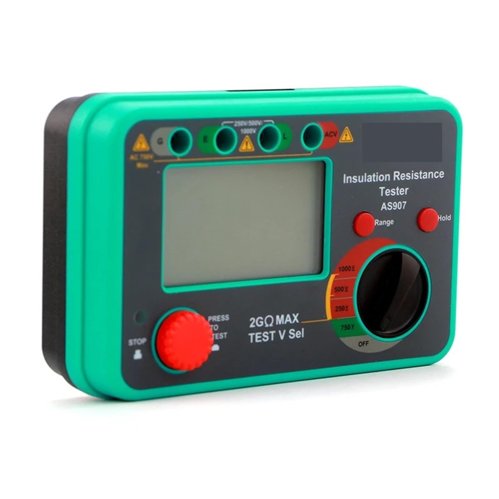 Analizzatore di reti elettriche, AS907 Tester di isolamento Misuratore resistenza digitale 1000V 2000Mohm