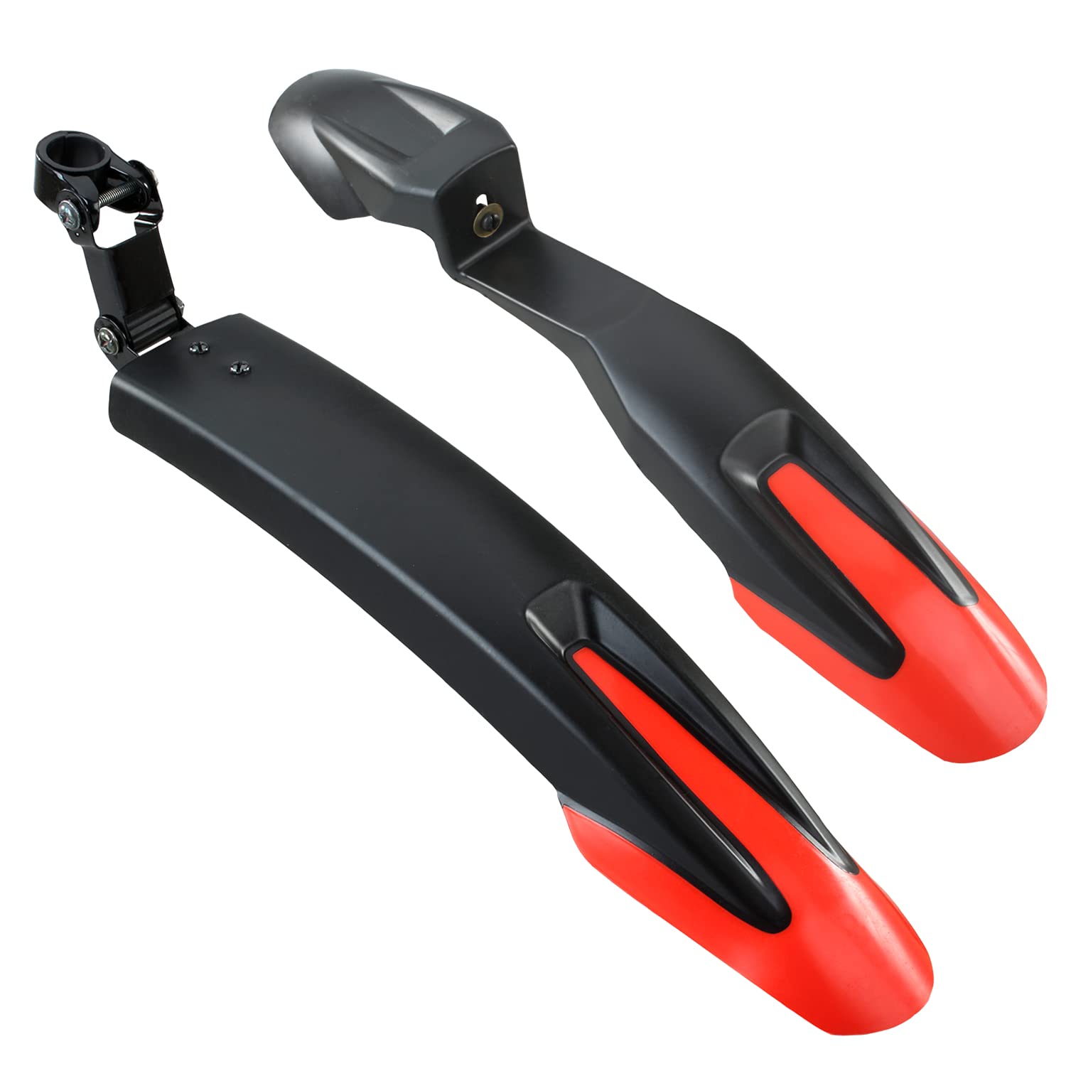 ShivExim® New Unbreakable Bicycle Dual Tone Front & Rear Mudguard with Steel Clamp Full Length (Red) (B09CYQS1LV) Amazon Price History, Amazon Price Tracker