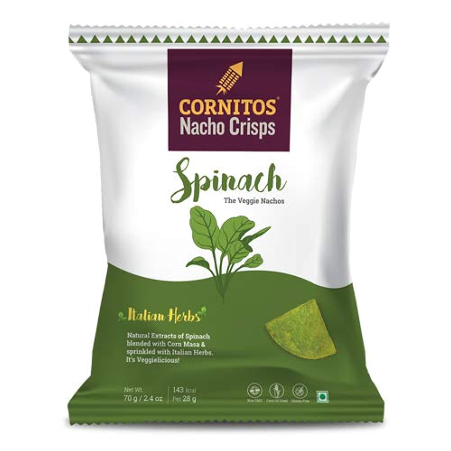 CORNITOSNachos Crisp Spinach, 70 Gm