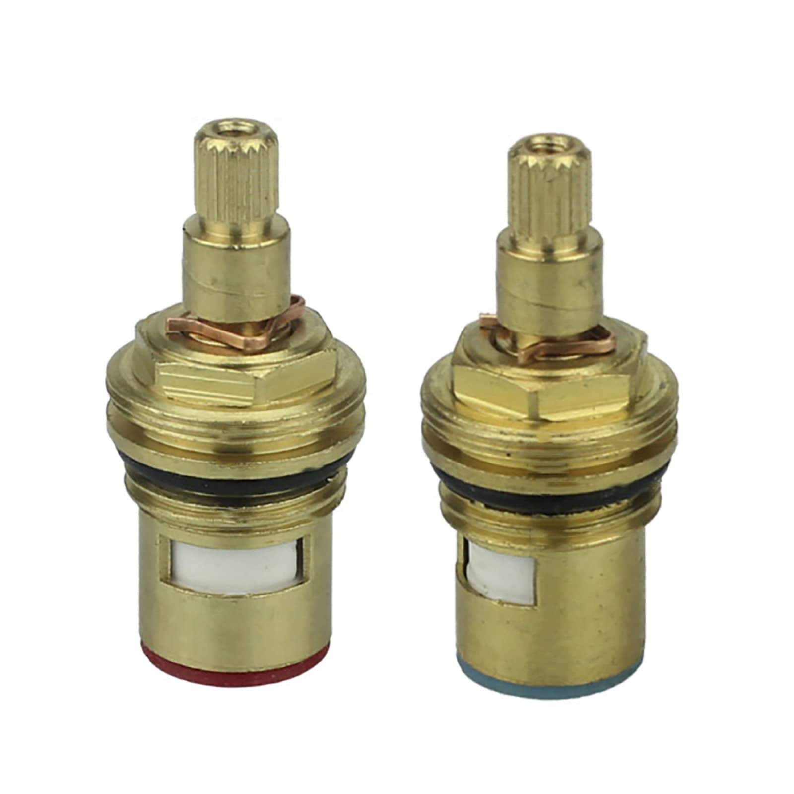 Replacement Faucet Valve, Brass Ceramic Disc Cartridges Insert Quarter Turn 1/2" Tap Valves