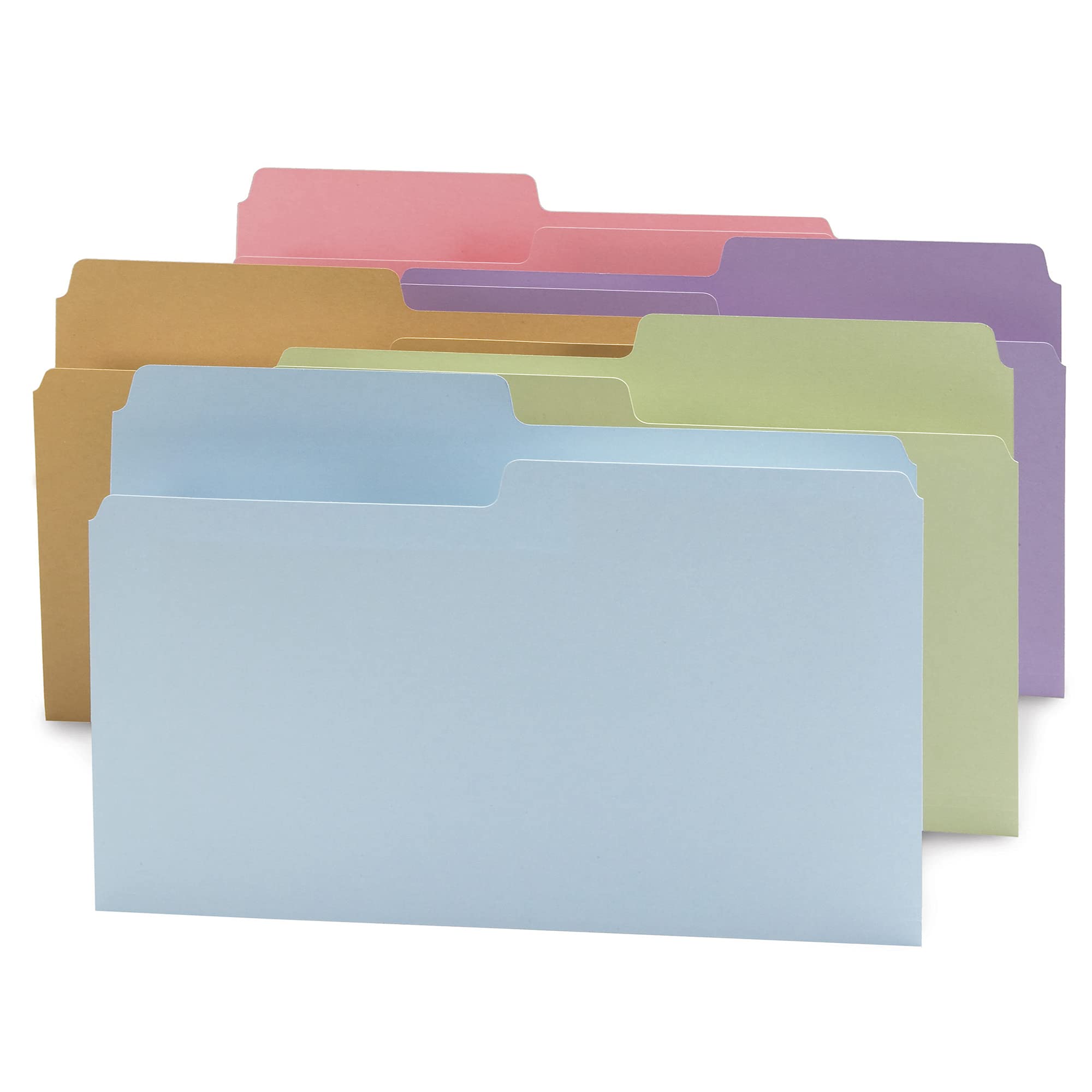 Smead SuperTab File Folder, Oversized 1/2-Cut Tab, Legal Size, Assorted Colors, 100 per Box (15906)