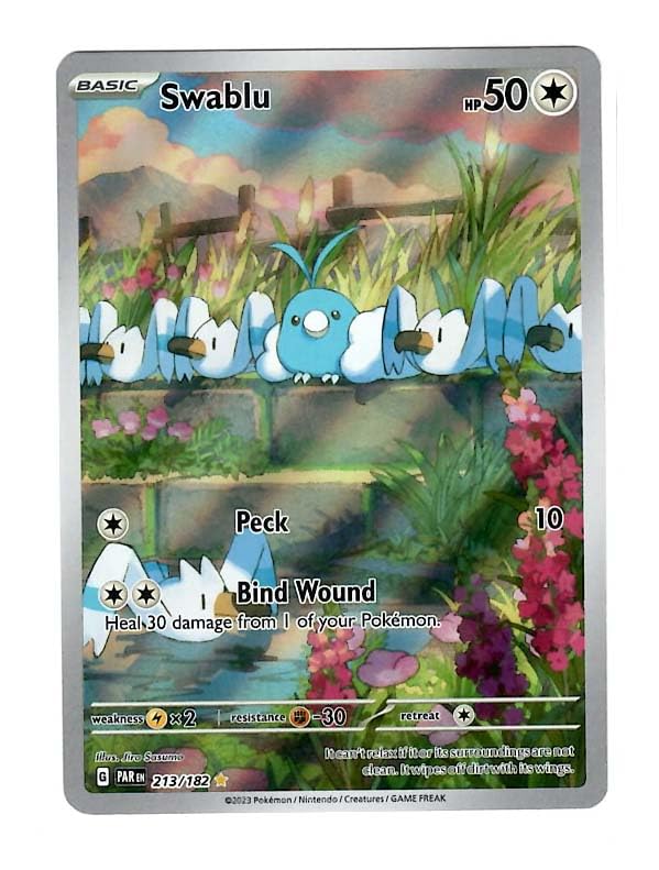 Pokemon - Swablu 213/182 - Paradox Rift - Illustration Rare - Single Card: Amazon.de: Toys Pokemon - Swablu 213/182 - Paradox Rift - Illustration Rare - Single Card: Amazon.de: Toys