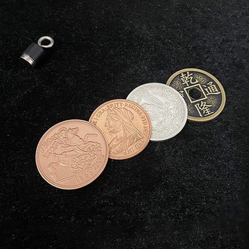 SUMAG Magnético Scotch and Soda (Morgan Dollar and Queen Victoria Ancient Coin) Monedas Trucos de magia para magos Primer plano Ilusiones Trucos de