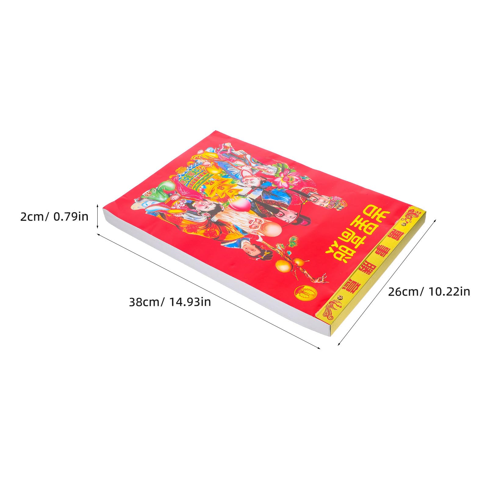 Hemobllo Calendario Lunare Cinese 2026 Anno del Cavallo, Calendario da Parete Strappabile in Carta Rossa Resistente con Date Auspiciose, per Casa e Ufficio