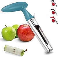 Hzyxgs Premium Apple Corer - Ultra Sharp Serrated Blades, Ergonomic Handle, Easy Clean Durable Tool for Apples, Fruits & Baking (Green)