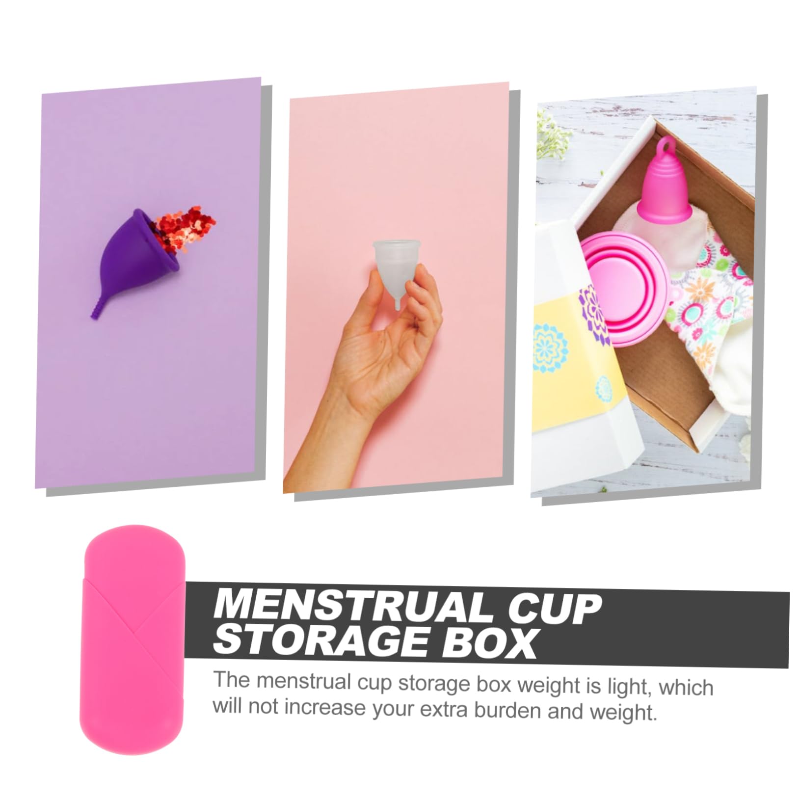 minkissy Box Compact Storage for Period Cups Reusable Silicone Holder for Travel