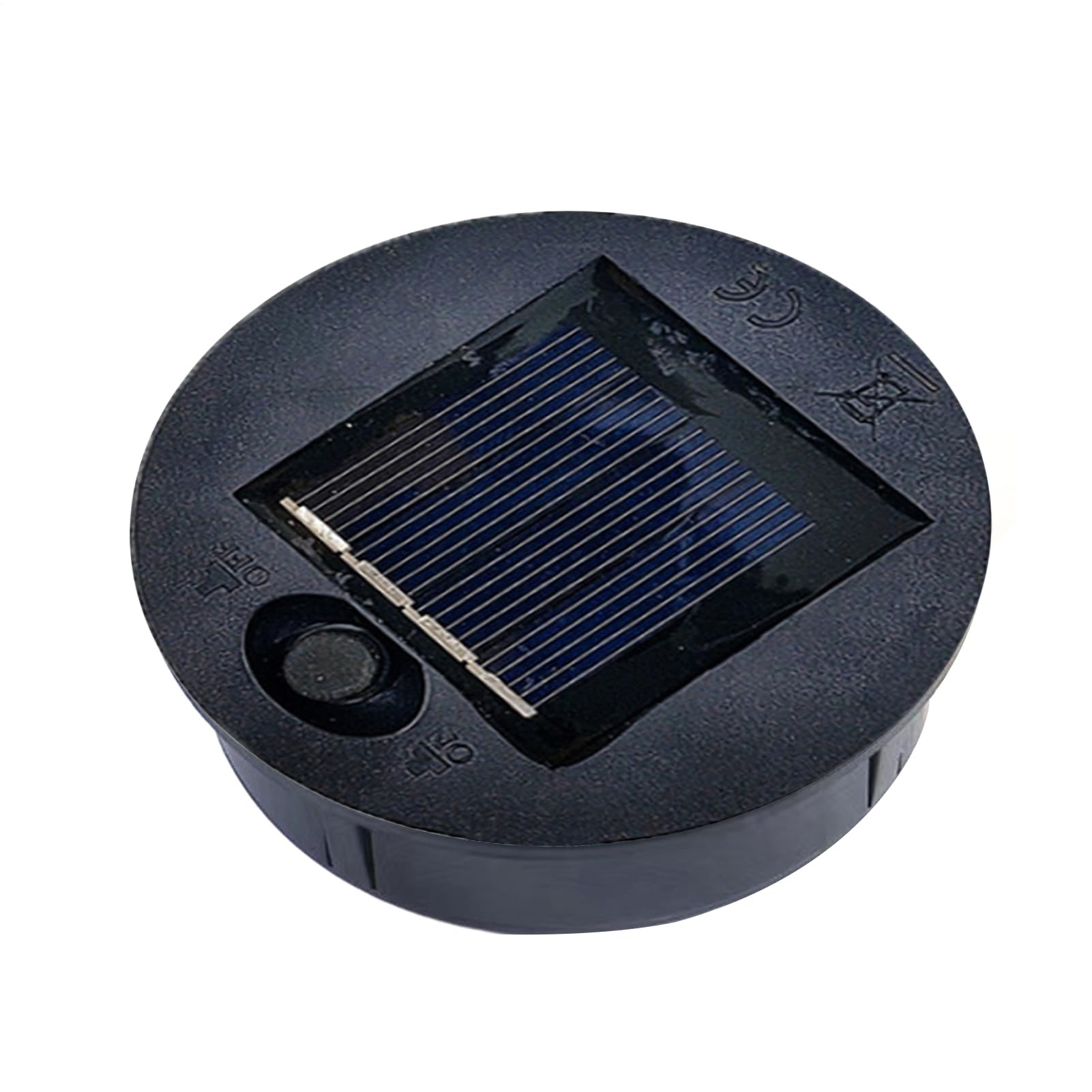 Qurygin 7CM LED Solar Light Lamp Replacement Top, Round Solar Light Replacement Part, Automatically On/Off Waterproof Lantern Lid Lights Bulb Replac-ement for Garden, Yard, Patio, Walkway