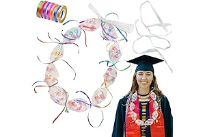 46ft Graduation Lei Netting Bags Graduation 7 Rolls Colorful Ribbon Lei Tubing...