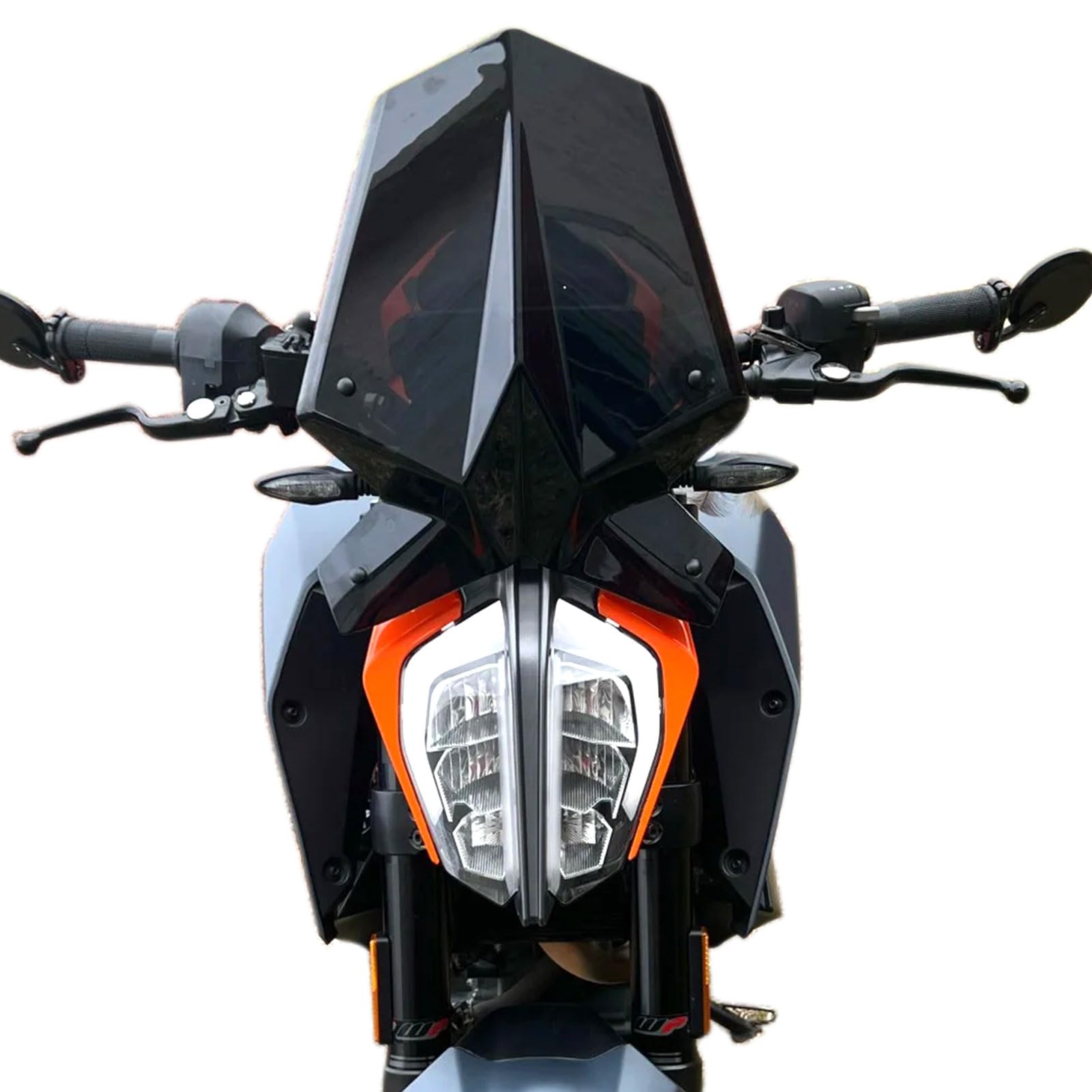 Midimttop Motorcycle Windshield compatible with K.T.M Duke 125 Duke 390 Duke-125 Duke-390 2017 2018 2019 2020 2021 Windscreen Front Fairing Air Deflector (Smoke)