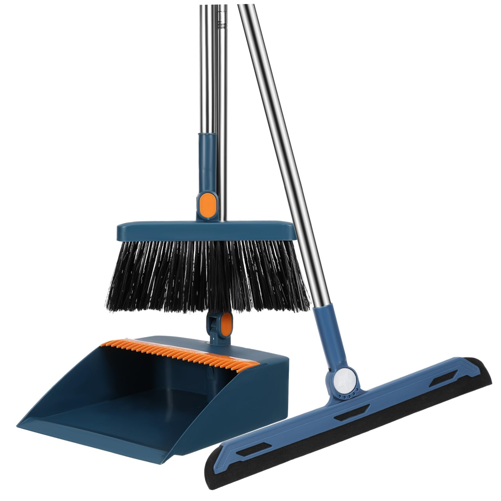 BESTYASH Set Scopetta e Paletta Pieghevole Blu in Plastica