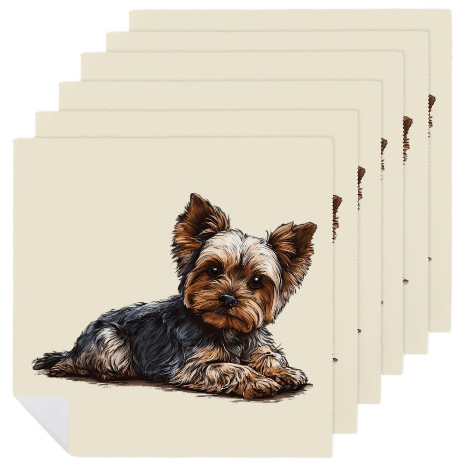 Servilletas de tela de perro Yorkshire para decorar mesas de bodas y fiestas elegantes