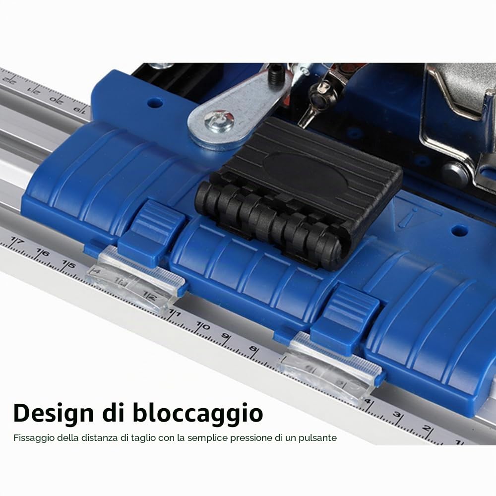 Guida per sega circolare Binario di guida per taglio per lavorazione del legno Lega di alluminio Plastica tecnica Binario guida per sega circolare multifunzionale Gamma di taglio regolabile 0-65 cm