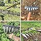 Garden Harke, Schwerlast Gartenrechen Metal Kohlenstoffstahl Garten Rechen, Effiziente Unkraut Handrechen, Garten Hinterhof Rechen, Gartengeräte Unkraut Hacke Für Jäten Lockern Pflanzen Säen(7 Zinken)