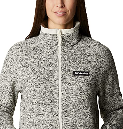 Columbia Women's Sweater Weather Full Zip, Chalk Heather, Medium #TOP3