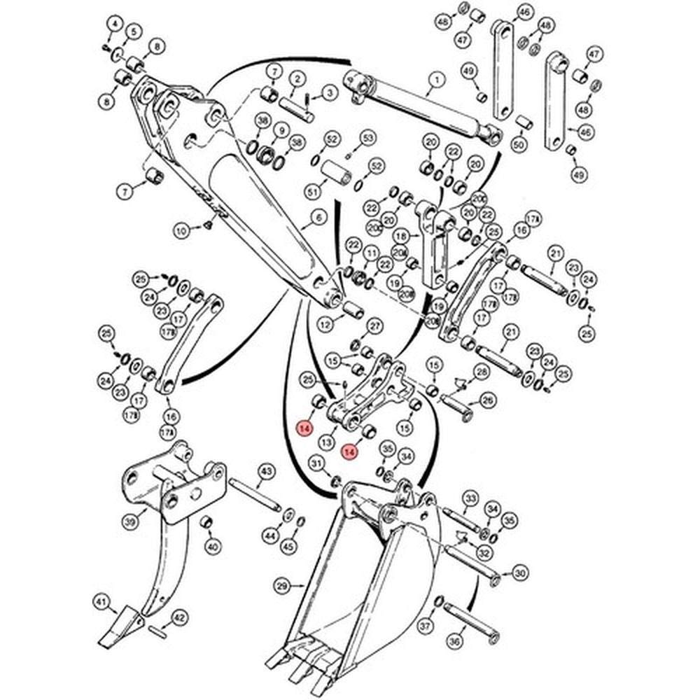 RAParts D127167 Bushing Fits Case 580L, 580SL, 580M, 580SM, 590SL, 590SM