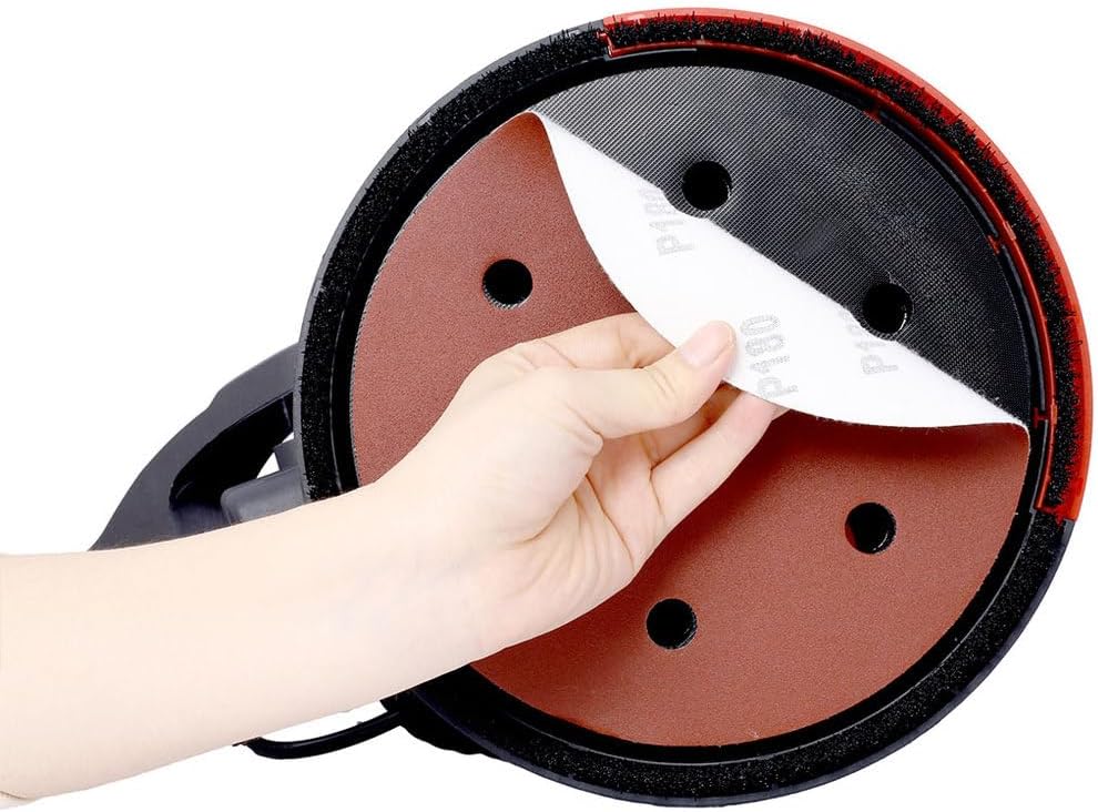 Drywall Sander, 780W Powerful Electric Drywall Sander with Vacuum Dust Collection 6.5A Motor Dustless Floor Sander with Variable Speed 900-1800RPM, LED Light, Extendable & Foldable Handle