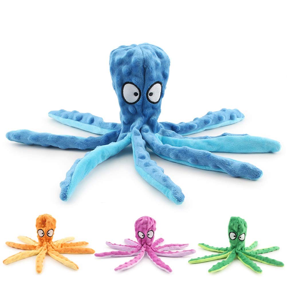 MU Plüsch Quietschender Hund Spielzeug Cartoon Orange Welpen Haustier Spielzeug Bunte Squid Hundespielzeug Haustierbedarf,Orange