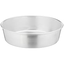 Pentole Agnelli Linea Pasticceria e Pizza Tortiera Conica in Alluminio con Orlo (H 6 cm), Argento, 22 cm