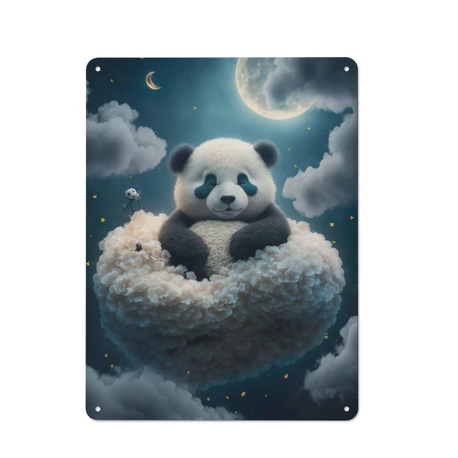 Junmoney Dreaming Panda Shed Metal Sign With Design 40X30cm, Outdoor Room Shed Wall Decor For Shed, Garden Room, Porch Or Garage