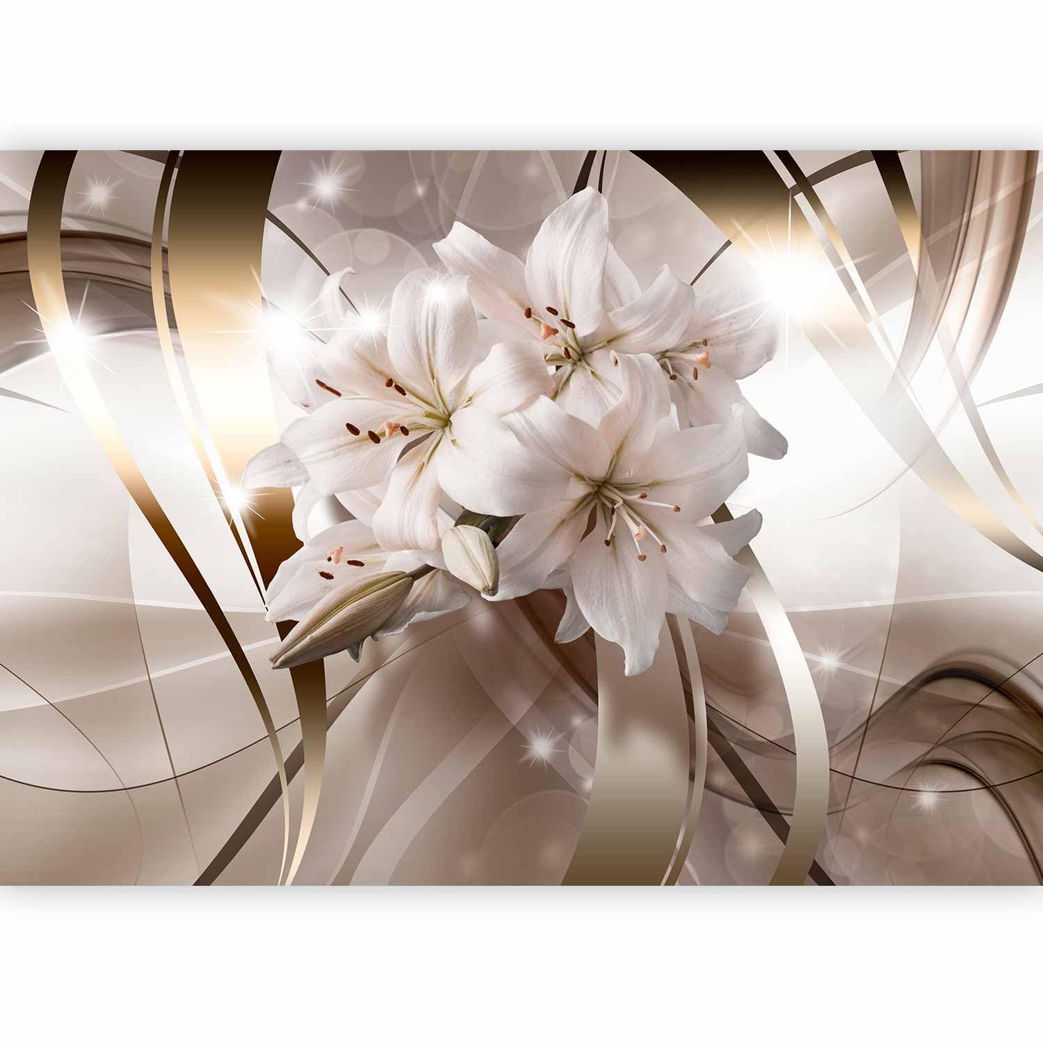 murando Photo Wallpaper Lily Abstraction 200x140 cm Non-Woven Premium Art — image 1
