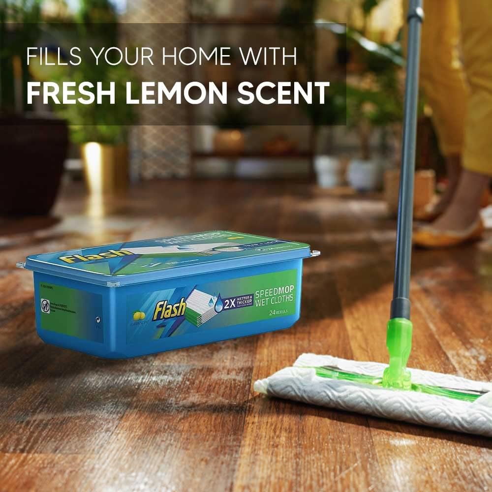 Flash Speedmop Wet Cloth Refills, Fast Easy and Hygienic, Lemon Multi