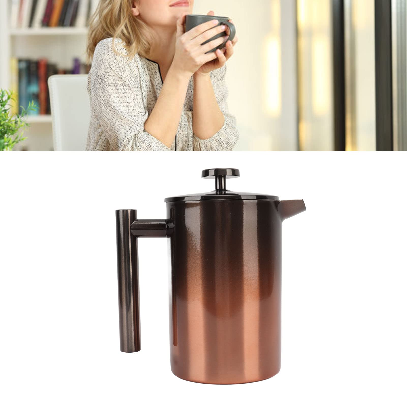 Caffettiera Francese, tè in Acciaio Inossidabile 304 (800 ml)