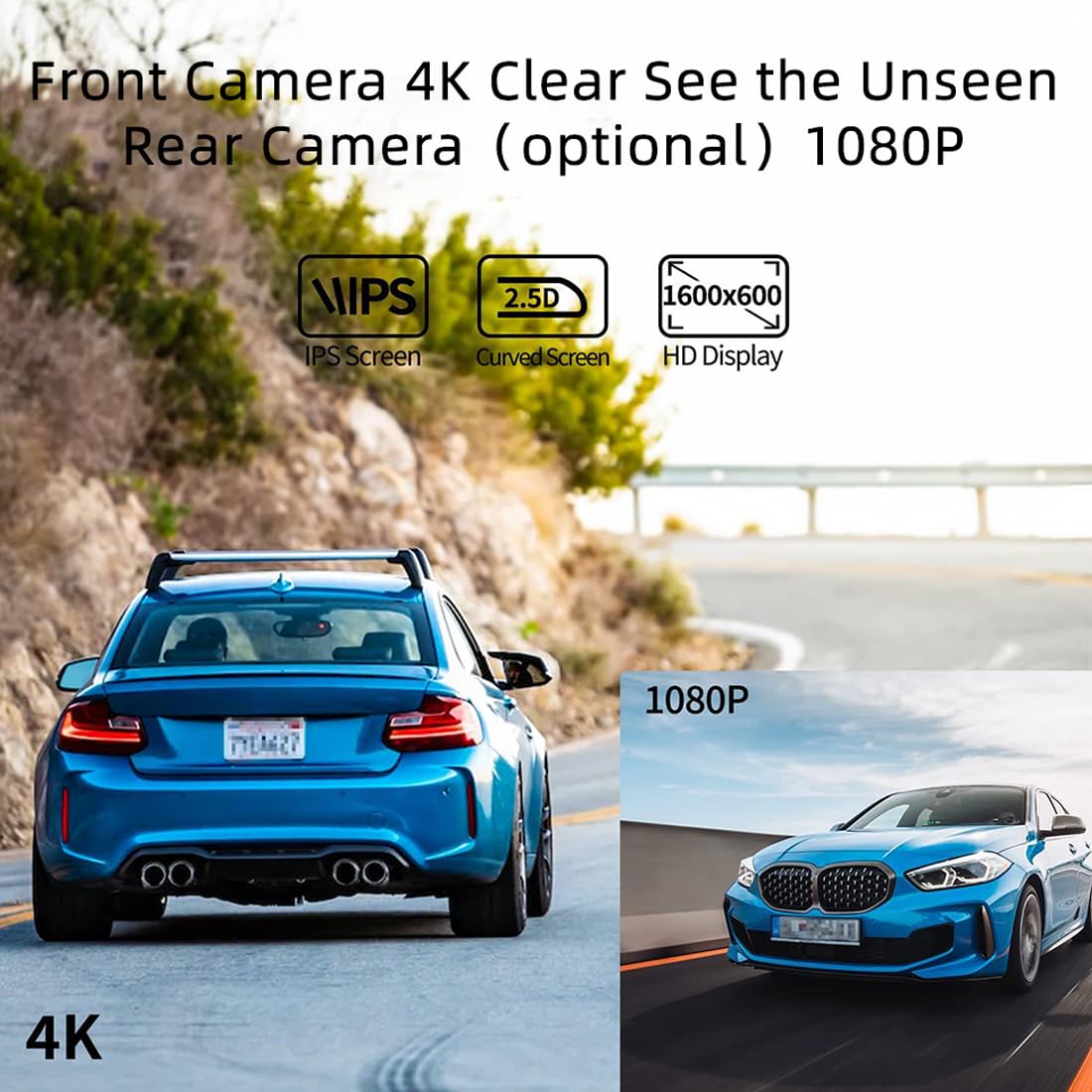 Portatile Autoradio con Carplay wireless Android Auto, auto Monitor touch screen IPS da 9,3" con telecamera retromarcia AHD/DVR/Trasmettitore FM/Bluetooth/AUX/Mirror Link Dash o parabrezza montato