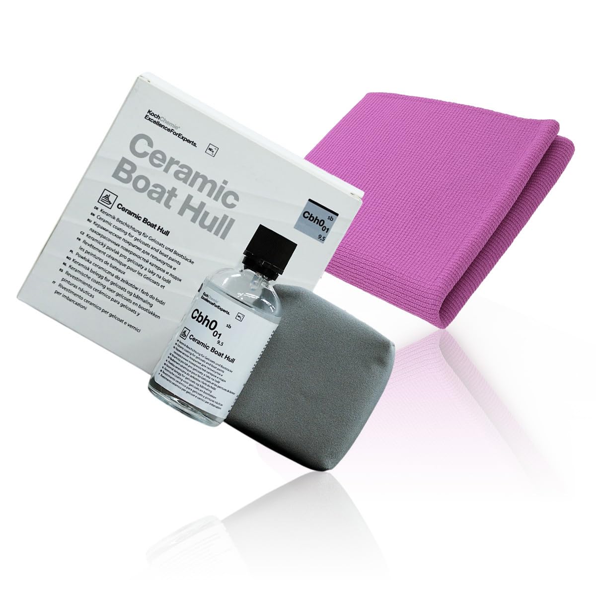 Koch Chemie Ceramic Boat Hull 0,1 l Cbh0.01 wraz z ściereczką do polerowania z mikrofibry do łodzi, uszczelniania jachtu, ceramiki, żelkotu, ceramiki, uszczelniania łodzi