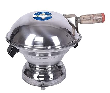 Archana Shilp Aluminum Tandoor Bati Maker Baking Oven Silver Gas Tandoor, Barbecue Grill Food Steamer Cookware Set (Aluminium, 1 - Piece)