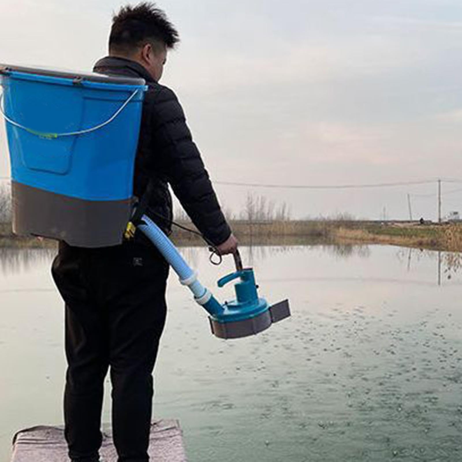 Testa di Spandimento Elettrico per Fertilizzanti con Maniglia, Attrezzatura Agricola, Spandiletame Elettrico per E Cortili, Testa Rotonda