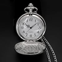 Vista 7 de VIGOROSO Cuarzo Hermoso Peony Bird Esmalte Pintura Steampunk Relojes de bolsillo de plata en caja