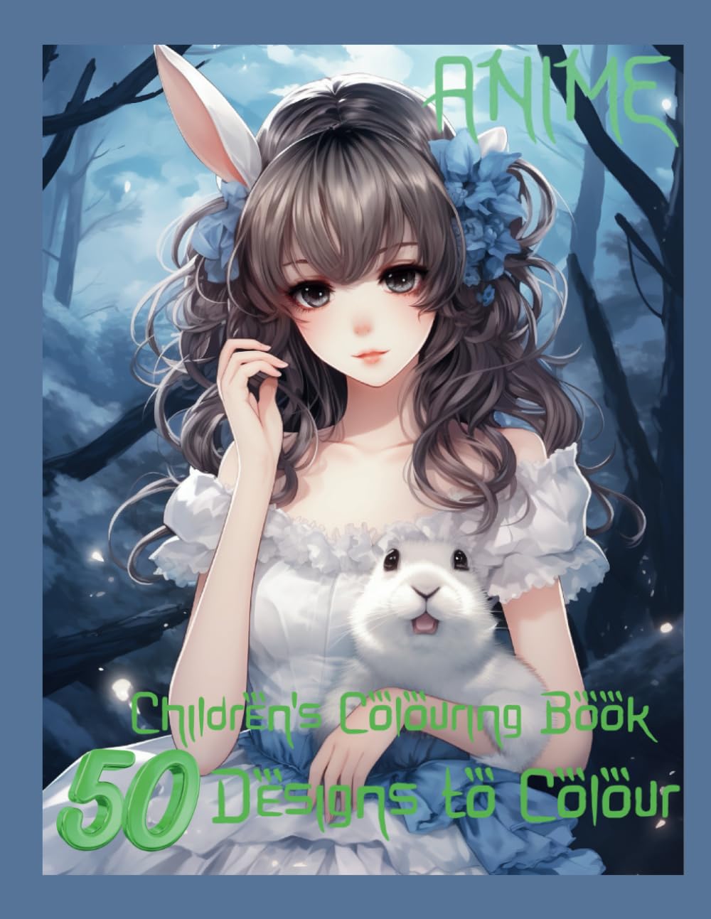 Amine Children's Colouring Book 50 Designs: Beautiful Japanese Anime Girls Coloring Pages for Teens and Adults