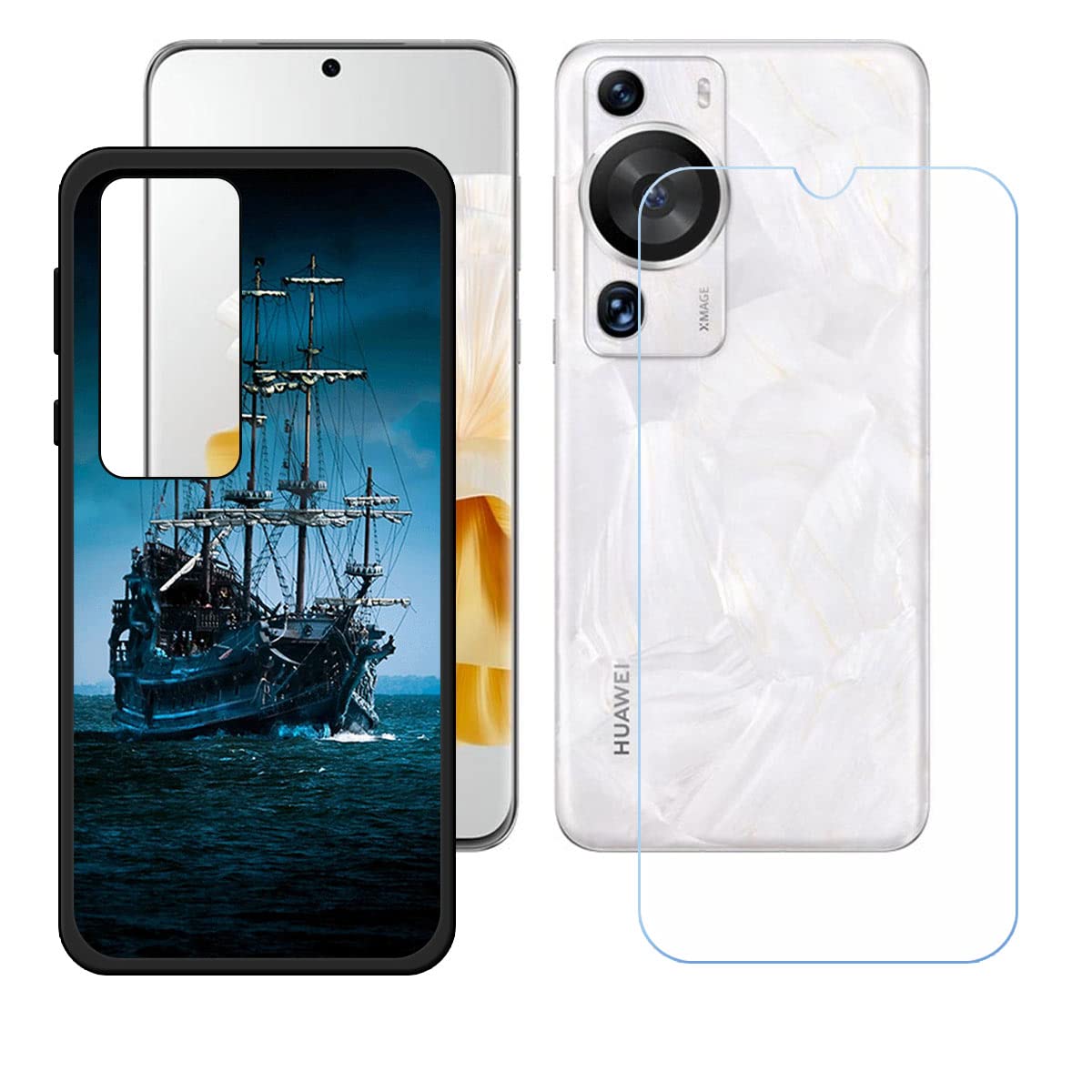 RankOne La Custodia del Telefono è Adatta per HUAWEI P60 / HUAWEI P60 Pro ( 6.67 Inches), Case per Cellulare in Silicone con Telaio Galvanico - Viola