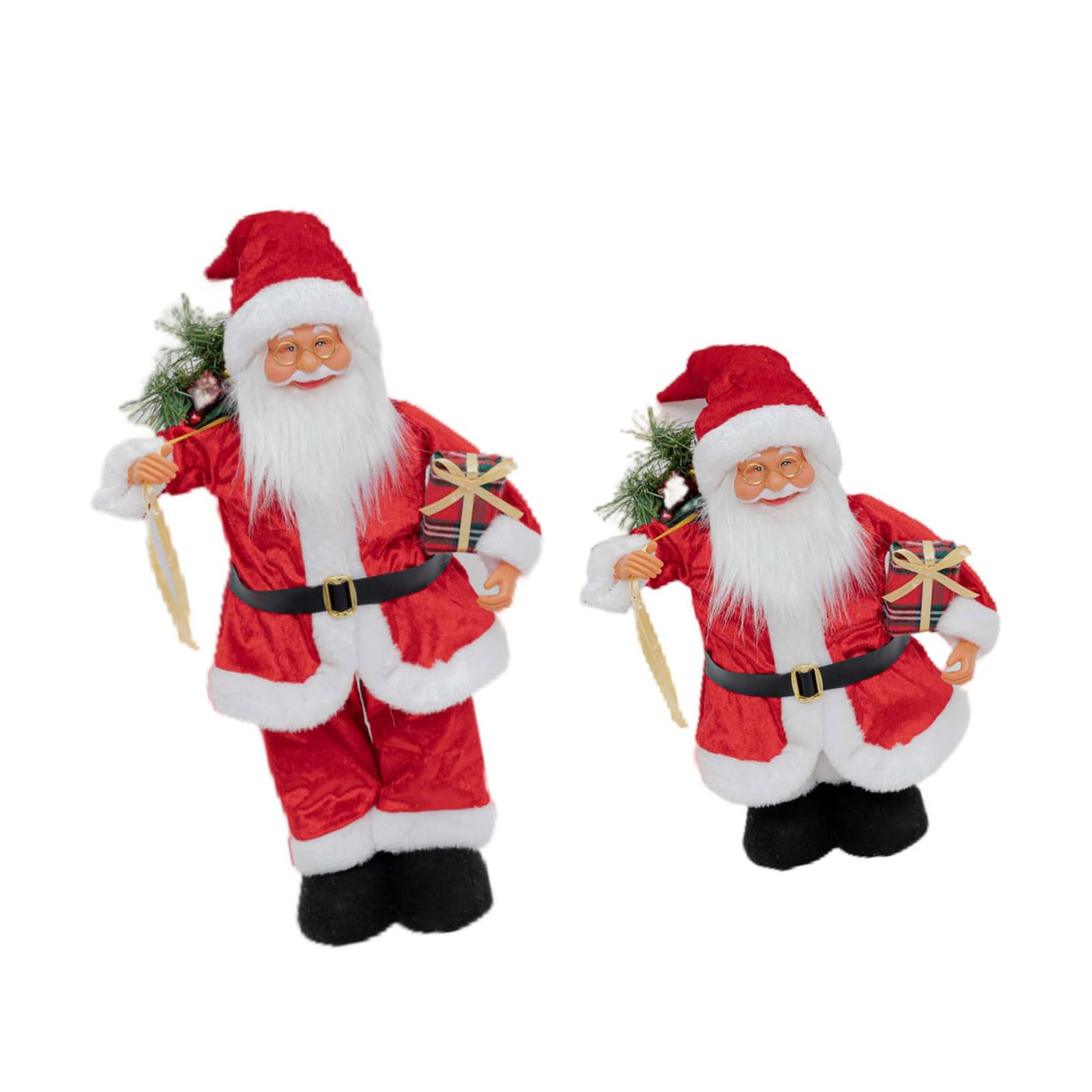 Buxuaaaa Stretchable Santa Ornament for Indoor Christmas Celebrations, Kids Interactive Activities & Compact Storage Santa Standing Decoration