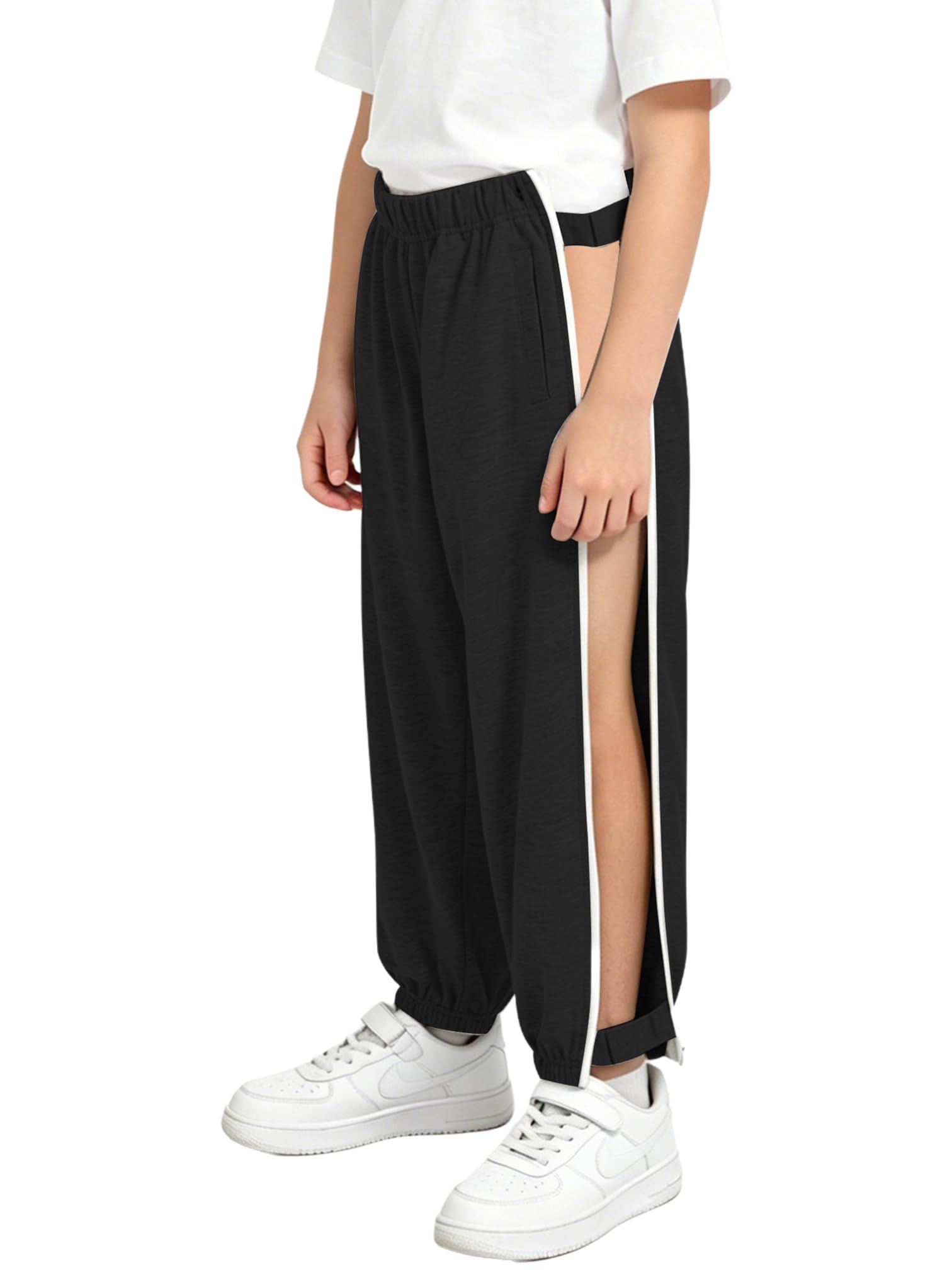 MSemis Bambini Ragazzi Pantaloni Sportivi da Allenamento Basket Calcio Pantalone da Scuola Post Operatori Pantaloni Lunghi Sweatpants Sportswear