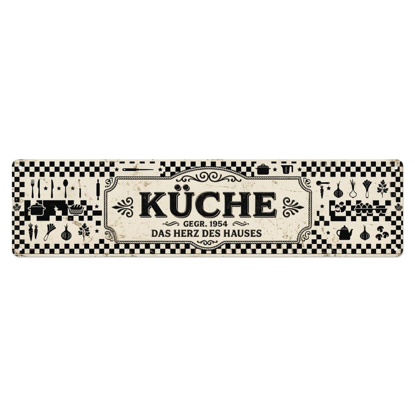 Kitchen Farmhouse Vegetable Vintage Cooking Room Vintage Metal Tin Sign Wall Decor for Cafe, Club, Garden Metal Poster 4x16Inch