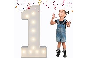 Cubos de luz para decoración de fiesta con número 1