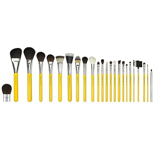 Bdellium Tools Juego de brochas de maquillaje profesional Studio Series - Luxury 24pc. Juego de brochas con bolsa enrollable
