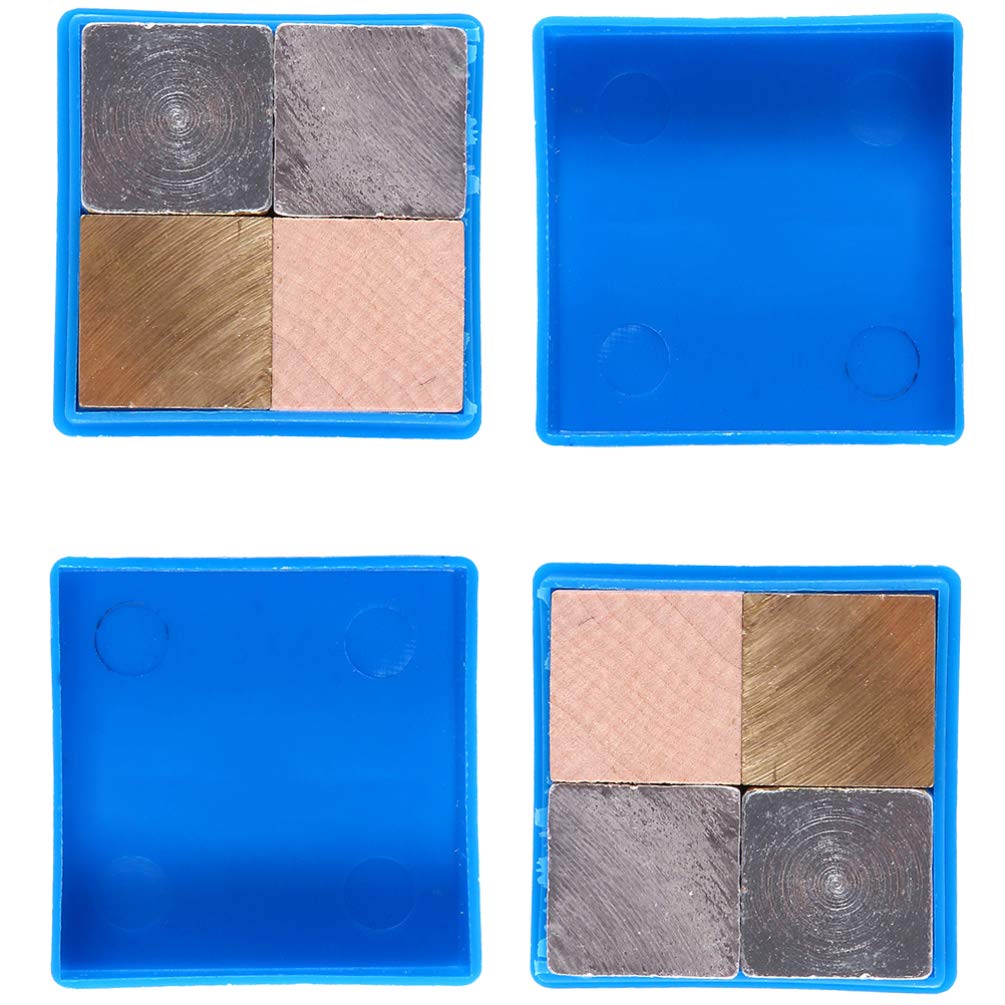 ULTECHNOVO Juego de Cubos de Densidad de 8 Piezas Juego de Cubos de Metal de Masa Igual Cubos de Madera de Hierro de Aluminio de Cobre para Investigación de Densidad Gravedad Específica