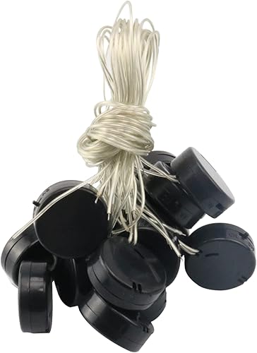 Cable tipo 3V CR2032 moneda botón de celda de plástico con interruptor de encendido/apagado, paquete de 15