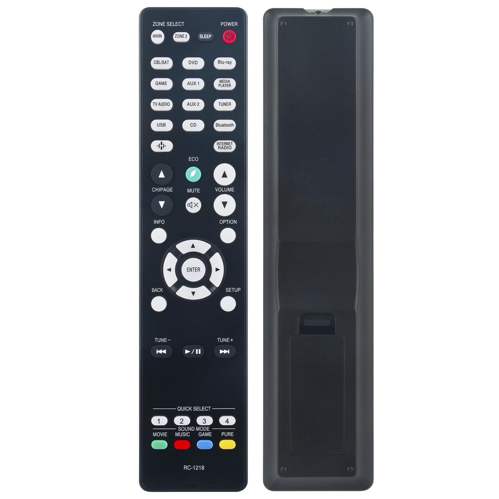 RC-1218 Replacement Remote Compatible with Denon AV Receiver AVR-X2400H AVR-S730H AVR-S930H AVR-X3400H AVR-S950H AVR-S940H AVR-X2500H AVR-X3500H AVR-S910W AVR-S920W AVR-3400H AVR-X2300W