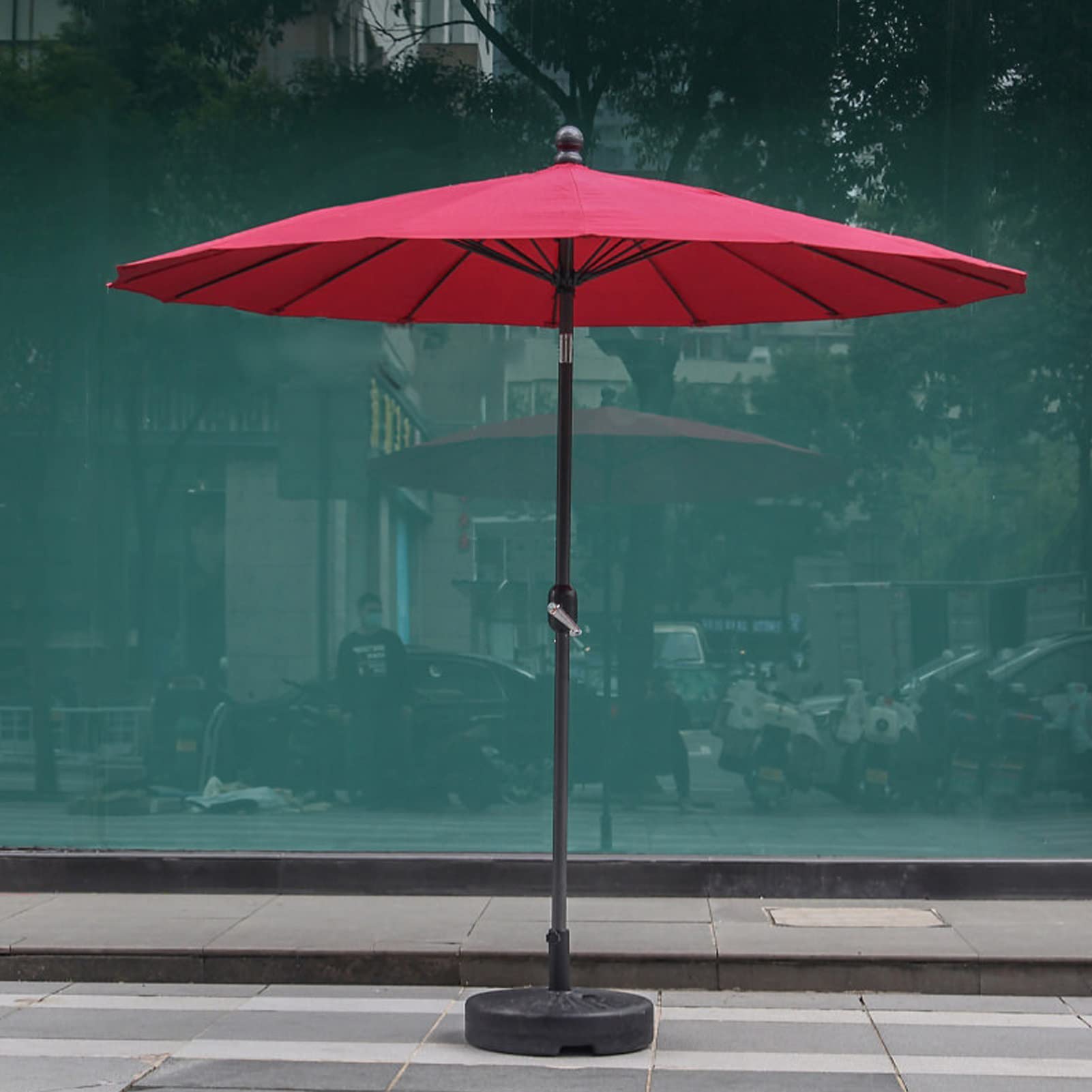 Ombrellone Da Giardino Shanghai 250 Cm Rotondo, Kaki – Pala In Alluminio 38 Mm, 24 Stecche, Manovella E Inclinabile - 3