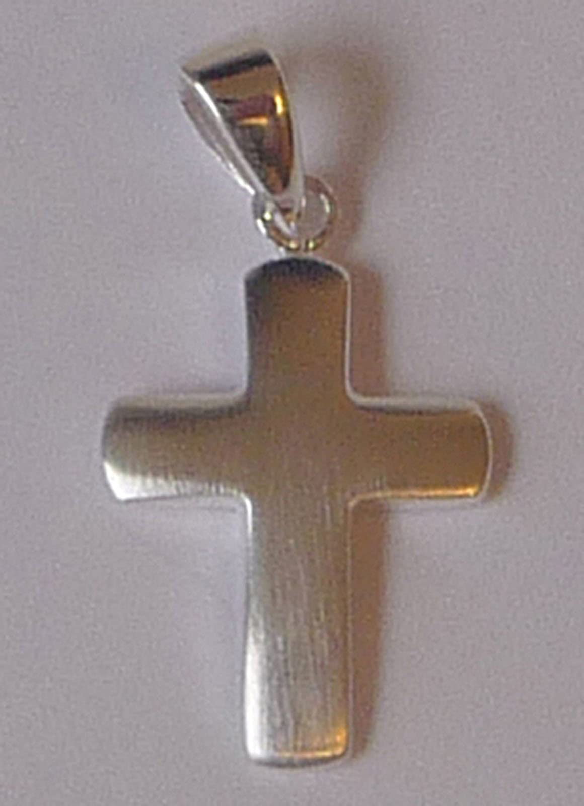 Cruz de plata mate colgante unisex de joyería fina para cadena de plata 925