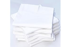 10 Pack Organic Cotton Kitchen Towels, Flour Sack Towels, Highly Absorbent, 28x28 Inches (White)