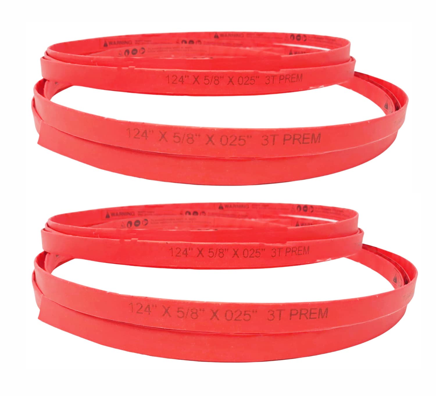112 x 5/8 x .025 in. x 3TPI - Red, Heavy Duty 2 Pack Bone in Bandsaw Blades, Wider Blades are Great for Harder Materials (Goat Skull, Cow Feet, etc),