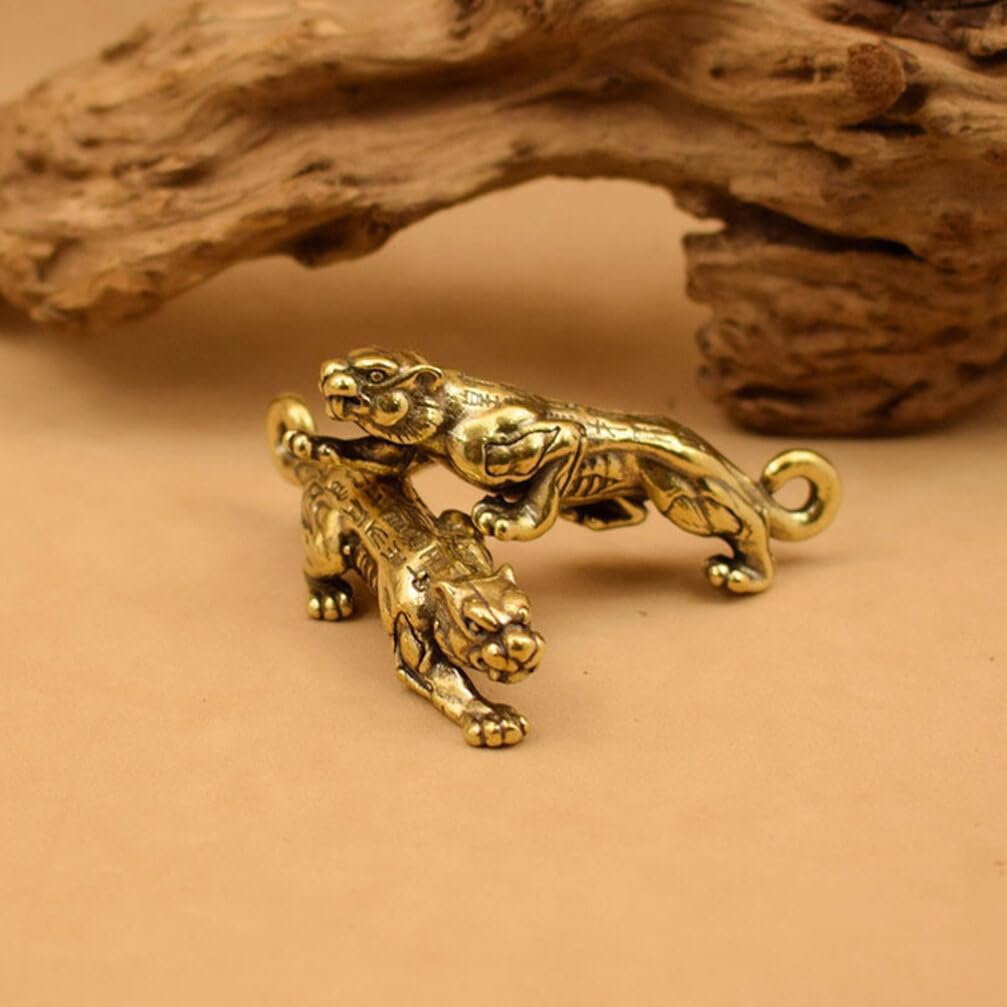 EXCEART Mini Brass Tiger Figurines - Image 4